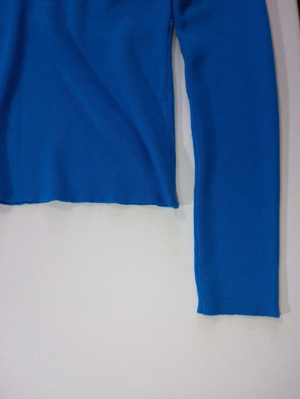 NWT Pink Rose‎ Cropped Sweater Womens XL Taurus Teal Y2K Academia